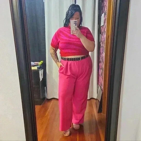 ASOS Curve Pink Trousers - Picture 2 of 5